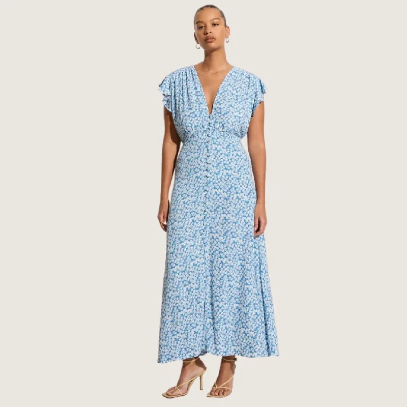 Magdelena Midi Dress (Elka Floral Print)