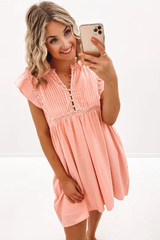 Alix Mini Dress Coral