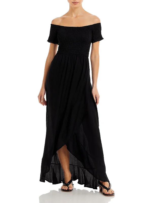 Cheyenne Womens Smocked Long Maxi Dress Cozy Knitted Maxi Dress