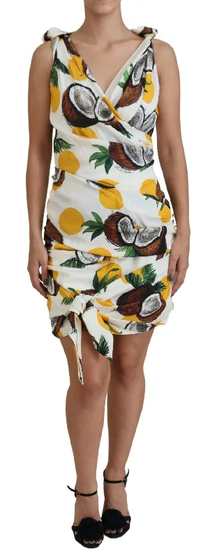 Elegant White Silk Sheath Mini Dress Cozy Ruched Mini Dress