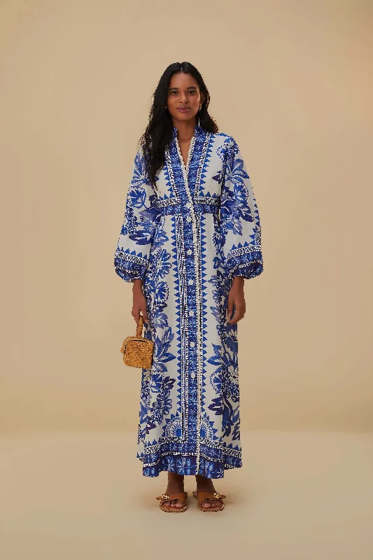 Off-White Flora Tapestry Lenzing™ Ecovero™ Euroflax™ Maxi Dress Comfortable Fit-and-Flare Maxi Dress Off-White Flora Tapestry Lenzing™ Ecovero™ Euroflax™ Maxi Dress Comfortable Fit-and-Flare Maxi Dress