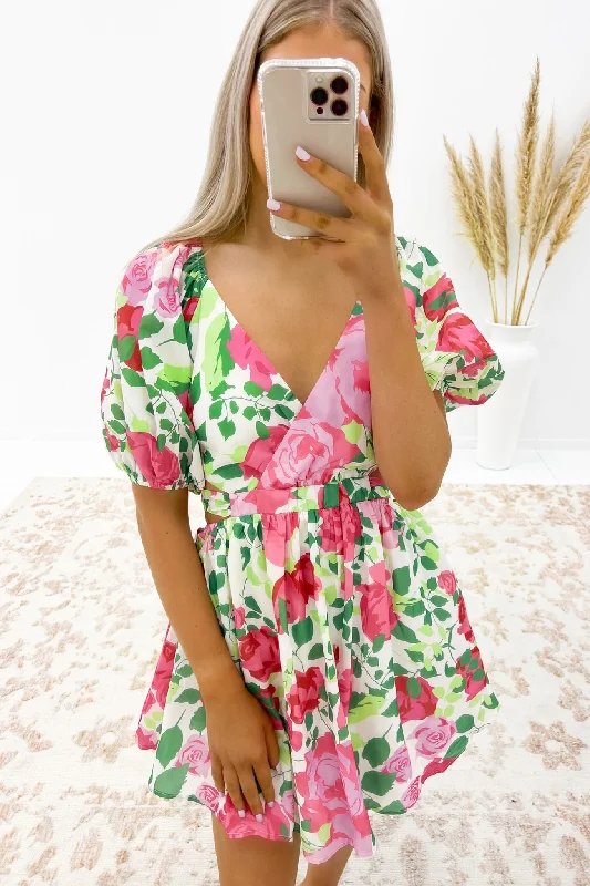 Kreeya Mini Dress Pink Floral