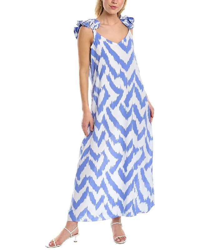 Vince Camuto Ikat Slit Maxi Dress Comfortable Maxi Dress with Slits