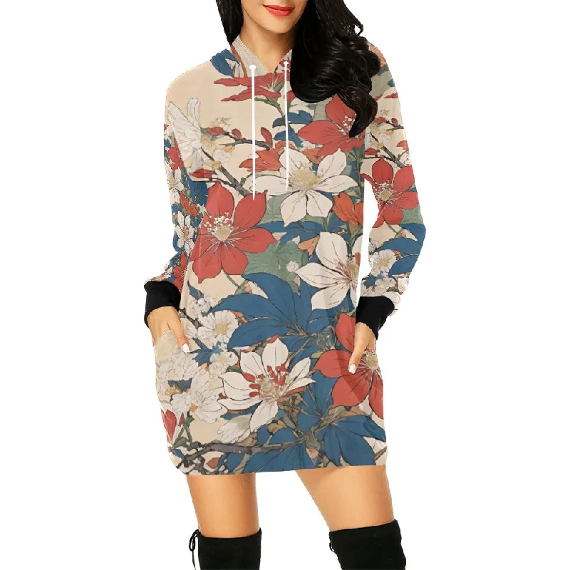 Women's All Over Print Hoodie Mini Dress (H27)