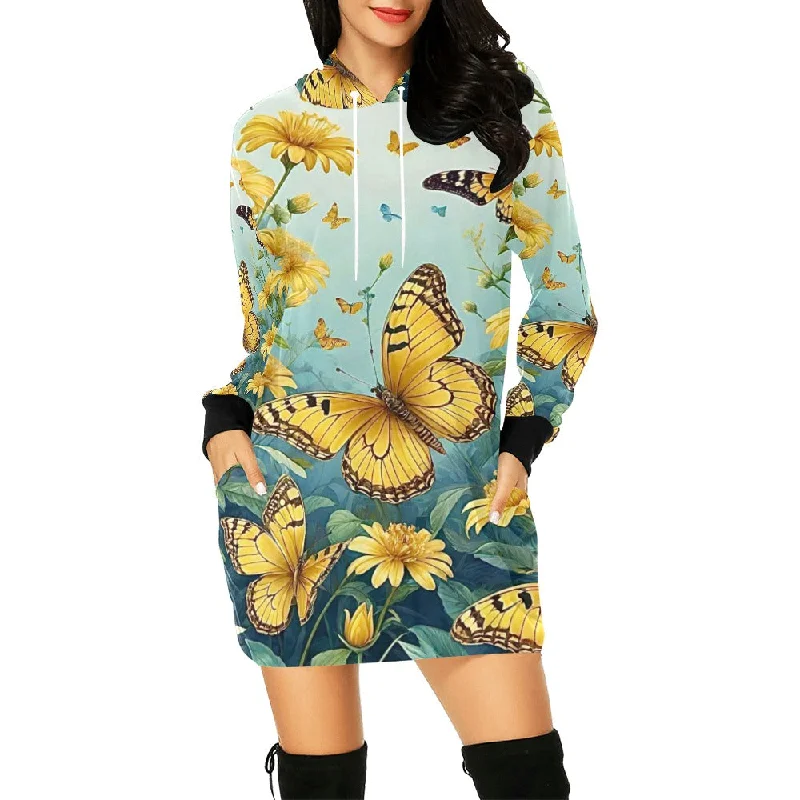 Women's All Over Print Hoodie Mini Dress (H27)