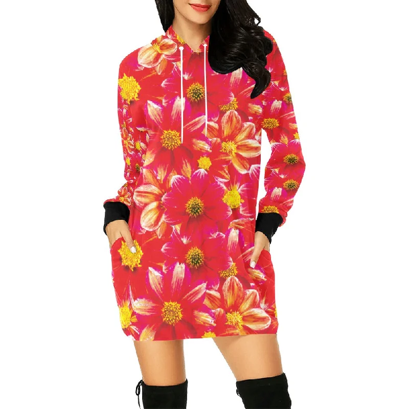 Women's All Over Print Hoodie Mini Dress (H27)