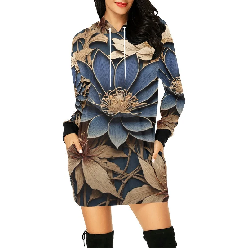 Women's All Over Print Hoodie Mini Dress (H27)