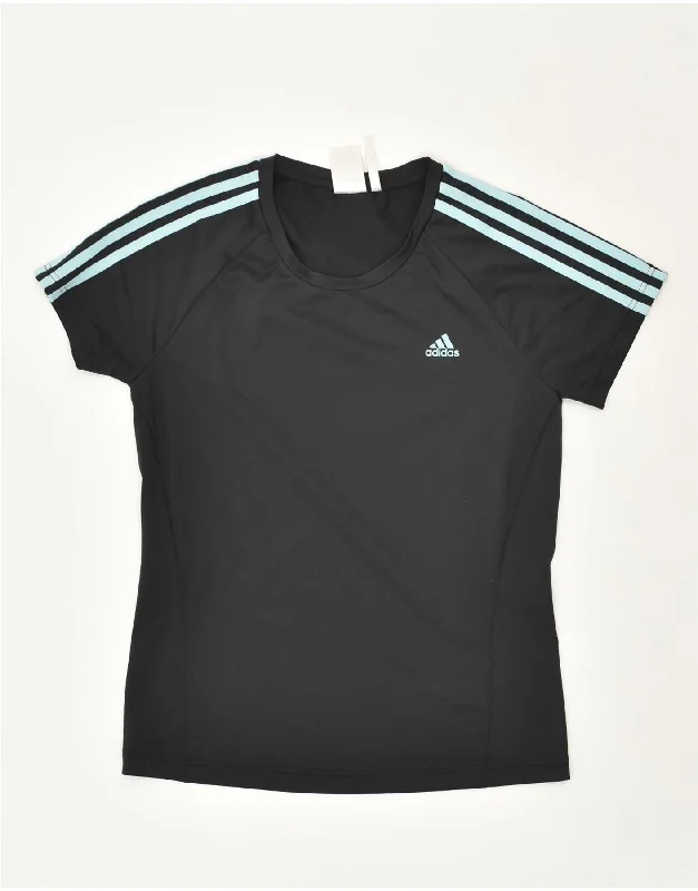 ADIDAS Womens T-Shirt Top UK 12/14 Medium Black Polyester Basic T-Shirt Crew Neck Short Sleeve ADIDAS Womens T-Shirt Top UK 12/14 Medium Black Polyester Basic T-Shirt Crew Neck Short Sleeve