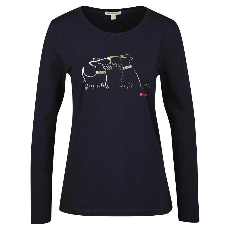 Barbour Lossie Ladies Long Sleeve T-Shirt - Navy