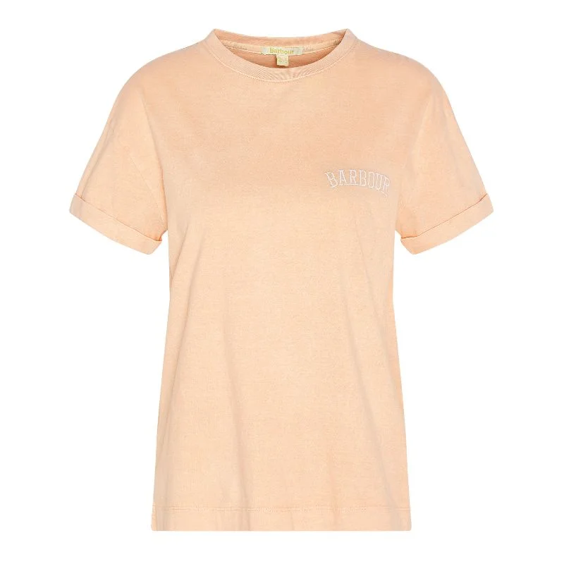 Barbour Sandgate Ladies T-Shirt - Soft Apricot Lace Blend Ribbed Blend Corduroy Blend Barbour Sandgate Ladies T-Shirt - Soft Apricot Lace Blend Ribbed Blend Corduroy Blend