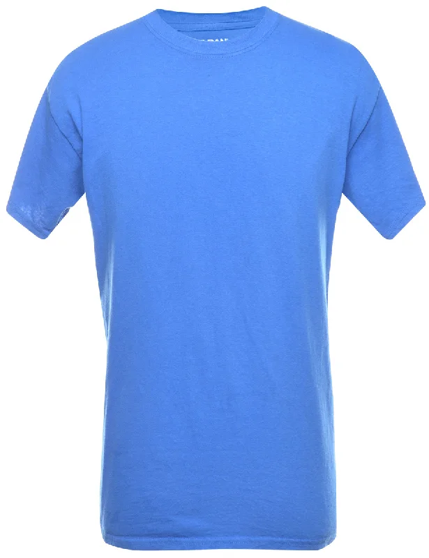 Blue Plain T-shirt - M