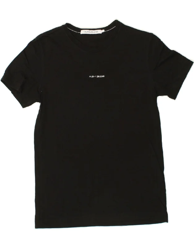 CALVIN KLEIN JEANS Womens T-Shirt Top Medium Black Cotton