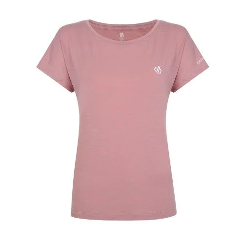 Dare 2B Womens/Ladies Persisting Marl Lightweight T-Shirt Collared Crew Neck Turtle Neck Dare 2B Womens/Ladies Persisting Marl Lightweight T-Shirt Collared Crew Neck Turtle Neck