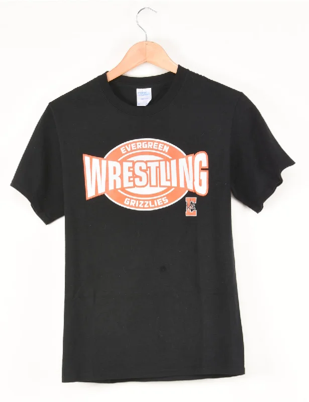 Evergreen Wrestling Grizzlies Printed T-shirt - S Spandex Blend Rayon Blend Denim Blend Evergreen Wrestling Grizzlies Printed T-shirt - S Spandex Blend Rayon Blend Denim Blend