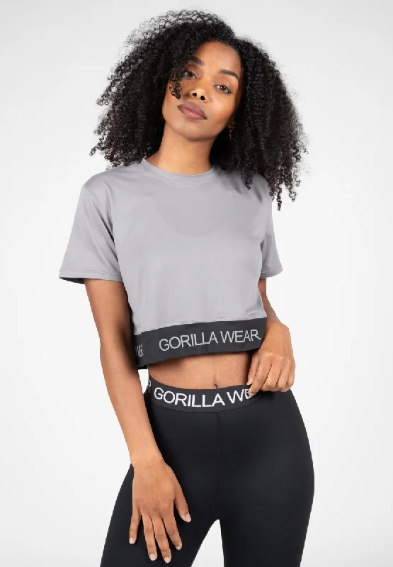 Gorilla Wear Colby Cropped T-Shirt - Grey