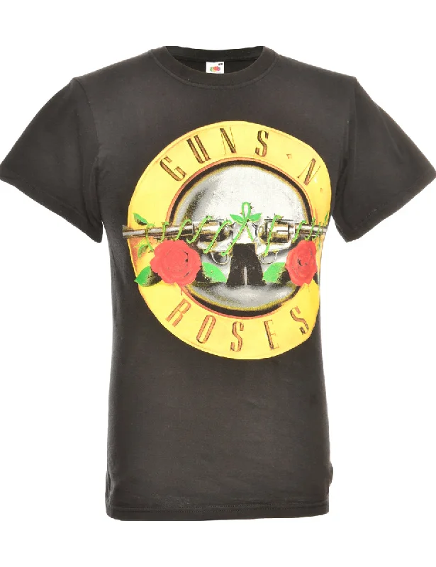 Guns N' Roses Black Fruit Of The Loom Band T-shirt - L Collared Crew Neck Turtle Neck Guns N' Roses Black Fruit Of The Loom Band T-shirt - L Collared Crew Neck Turtle Neck