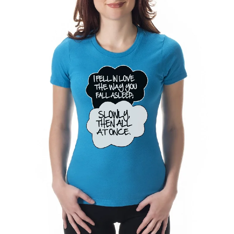 "I Fell In Love" John Green Quote from The Fault in Our Stars Girl's T-Shirt Knit Fabric Woven Fabric Fleece Fabric "I Fell In Love" John Green Quote from The Fault in Our Stars Girl's T-Shirt Knit Fabric Woven Fabric Fleece Fabric