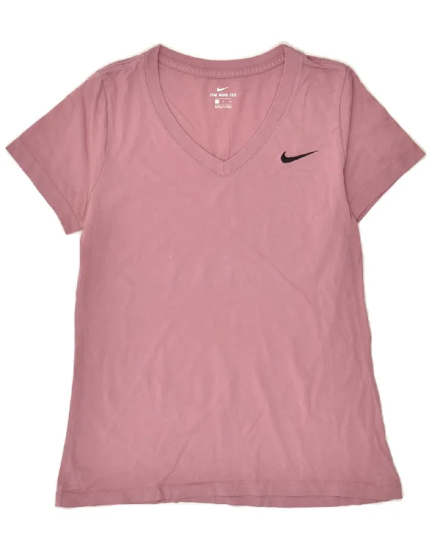 NIKE Womens T-Shirt Top UK 10 Small Pink