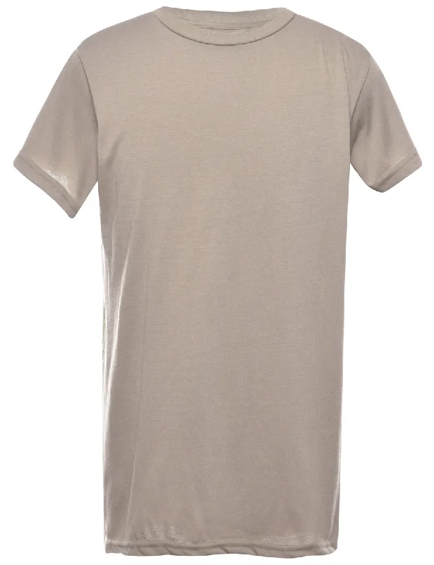 Olive Green Plain T-shirt - M