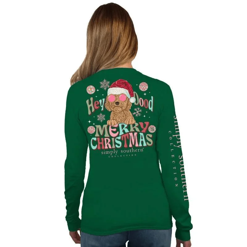Simply Southern Women's Green Dood Kelly Long Sleeve T-Shirt Real Fur Shearling Chenille Simply Southern Women's Green Dood Kelly Long Sleeve T-Shirt Real Fur Shearling Chenille