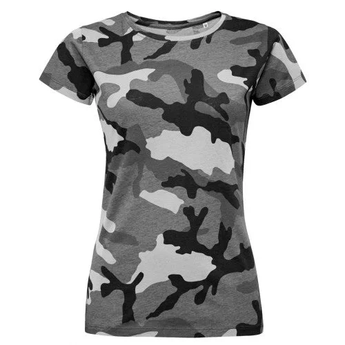 SOLS Womens/Ladies Camo Short Sleeve T-Shirt