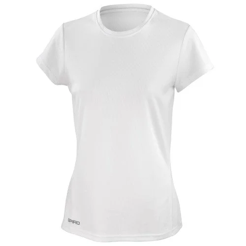 Spiro Womens/Ladies Sports Quick-Dry Short Sleeve Performance T-Shirt Hooded Caped Shawl Collar Spiro Womens/Ladies Sports Quick-Dry Short Sleeve Performance T-Shirt Hooded Caped Shawl Collar