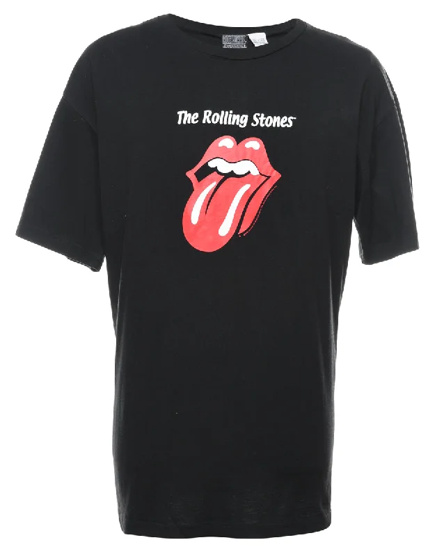 The Rolling Stones Black, Red & White Band T-shirt - XL Satin Blend Silk Blend Wool Blend The Rolling Stones Black, Red & White Band T-shirt - XL Satin Blend Silk Blend Wool Blend
