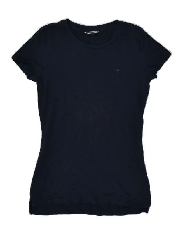 TOMMY HILFIGER Womens T-Shirt Top UK 10 Small Navy Blue