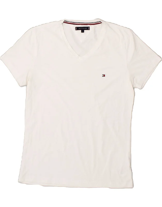 TOMMY HILFIGER Womens T-Shirt Top UK 14 Large White Cotton Fashionable Trendy Casual TOMMY HILFIGER Womens T-Shirt Top UK 14 Large White Cotton Fashionable Trendy Casual