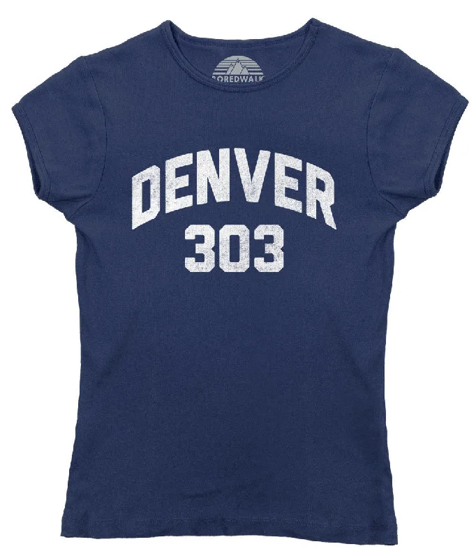 Women's Denver 303 Area Code T-Shirt