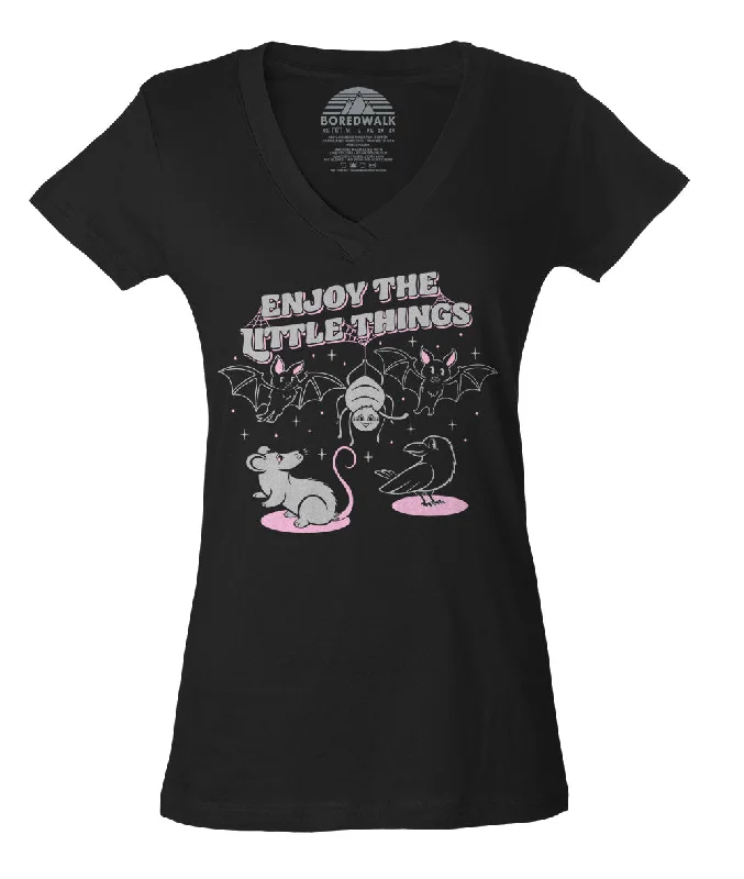 Women's Enjoy The Little Things Vneck T-Shirt