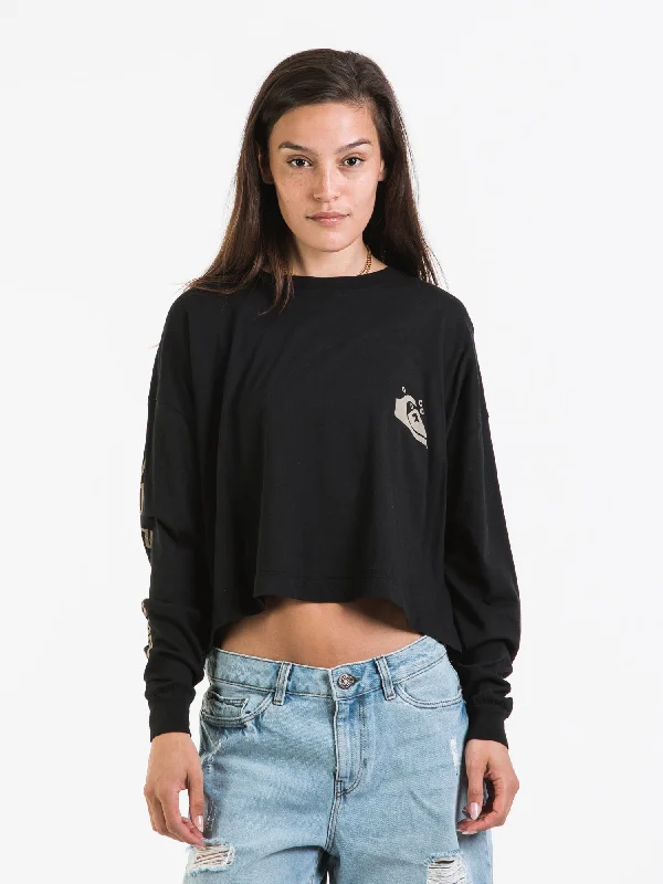 QUIKSILVER OVERSIZED CROP LONG SLEEVE TEE - CLEARANCE Nylon Fabric Polyester Fabric Spandex Fabric QUIKSILVER OVERSIZED CROP LONG SLEEVE TEE - CLEARANCE Nylon Fabric Polyester Fabric Spandex Fabric