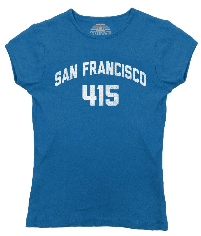 Women's San Francisco 415 Area Code T-Shirt