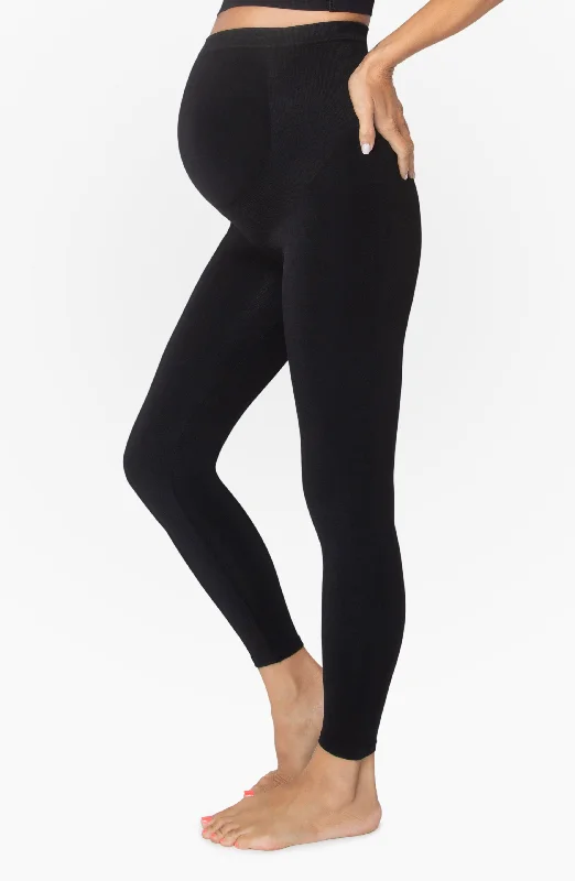 Maternity Leggings with Bump Support™ Cozy Reflective Detail Leggings