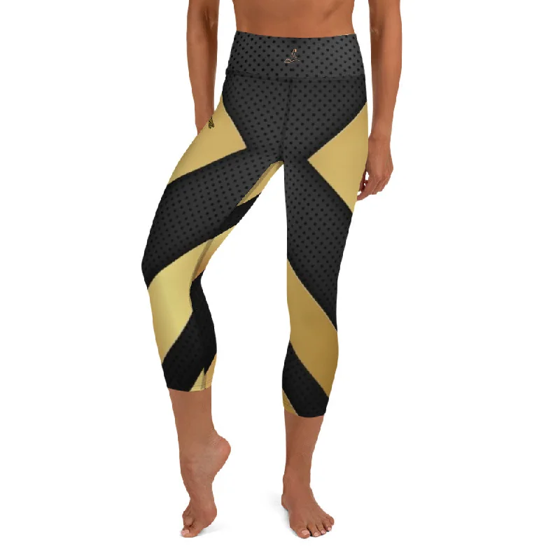 Gold Lining Yoga Capri Leggings