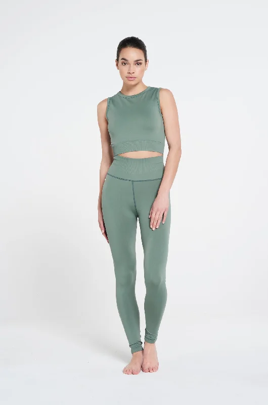 Jayne Soft Leggings - Silvered Olive