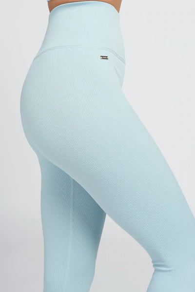 Luna high-waisted rib legging - Ice Blue