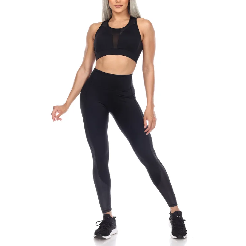 Racer Back Sports Bra & Mesh Leggings Set