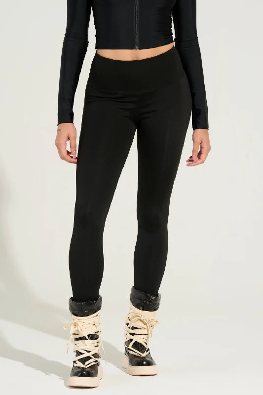 SNUGGLE FLEX FLEECE LEGGING IN BLACK Chic Velvet Soft Leggings
