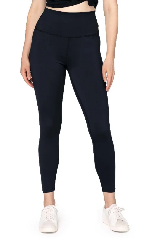 Threadfast Apparel Womens Impact Leggings w/ Pocket - Black Cozy Mid-Rise Workout Leggings Threadfast Apparel Womens Impact Leggings w/ Pocket - Black Cozy Mid-Rise Workout Leggings