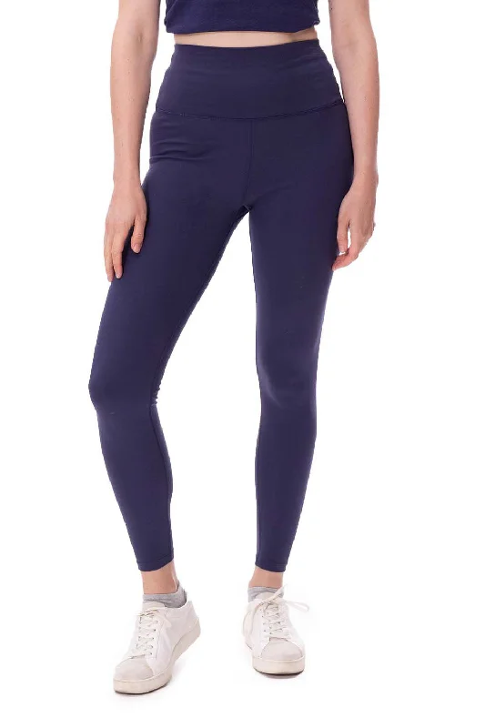 Threadfast Apparel Womens Impact Leggings w/ Pocket - Navy Blue Trendy Flared Leggings Threadfast Apparel Womens Impact Leggings w/ Pocket - Navy Blue Trendy Flared Leggings