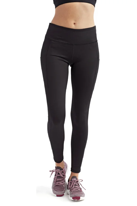 TriDri Womens Performance Leggings w/ Pockets - Black Trendy Leather-Look Workout Leggings TriDri Womens Performance Leggings w/ Pockets - Black Trendy Leather-Look Workout Leggings
