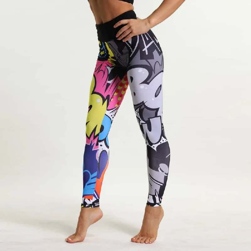 Women's Cartoon Stylized Leggings with Push Up