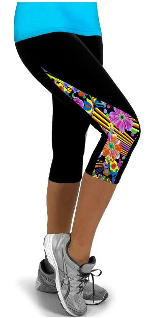 Women's Fashon New Arrival Casual Patchwork Side Floral Exercise Capris High Waisted Patchwork Workout Fitness Leggings Wear Casual Sporty Leggings Women's Fashon New Arrival Casual Patchwork Side Floral Exercise Capris High Waisted Patchwork Workout Fitness Leggings Wear Casual Sporty Leggings