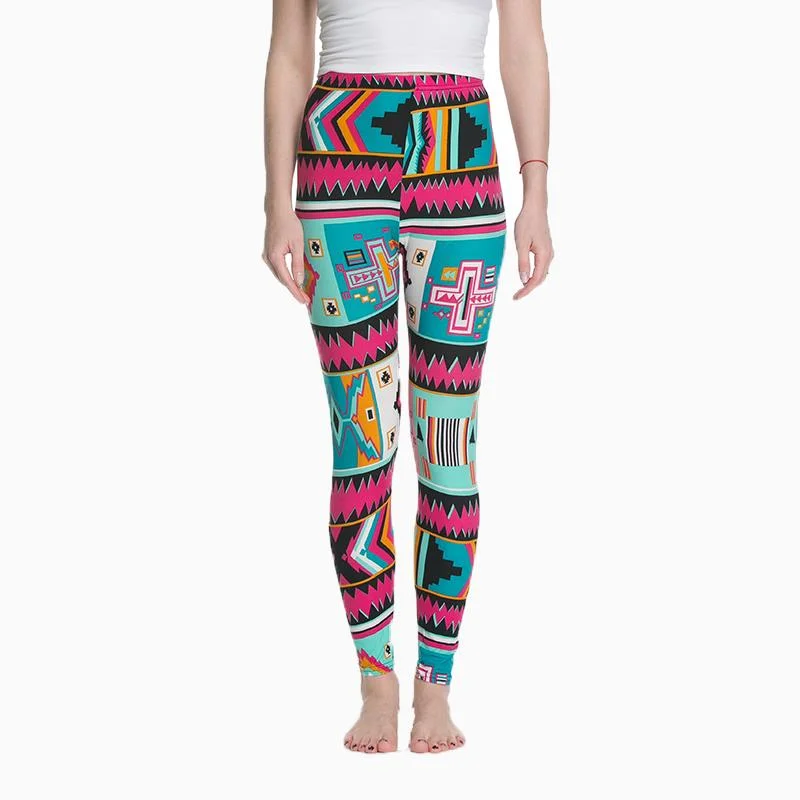 Women's Leggings Slim Digital Printing Geometric Stripe New Leggings Spring Summer Large Size Fashion Women Trendy Patterned Leggings Women's Leggings Slim Digital Printing Geometric Stripe New Leggings Spring Summer Large Size Fashion Women Trendy Patterned Leggings