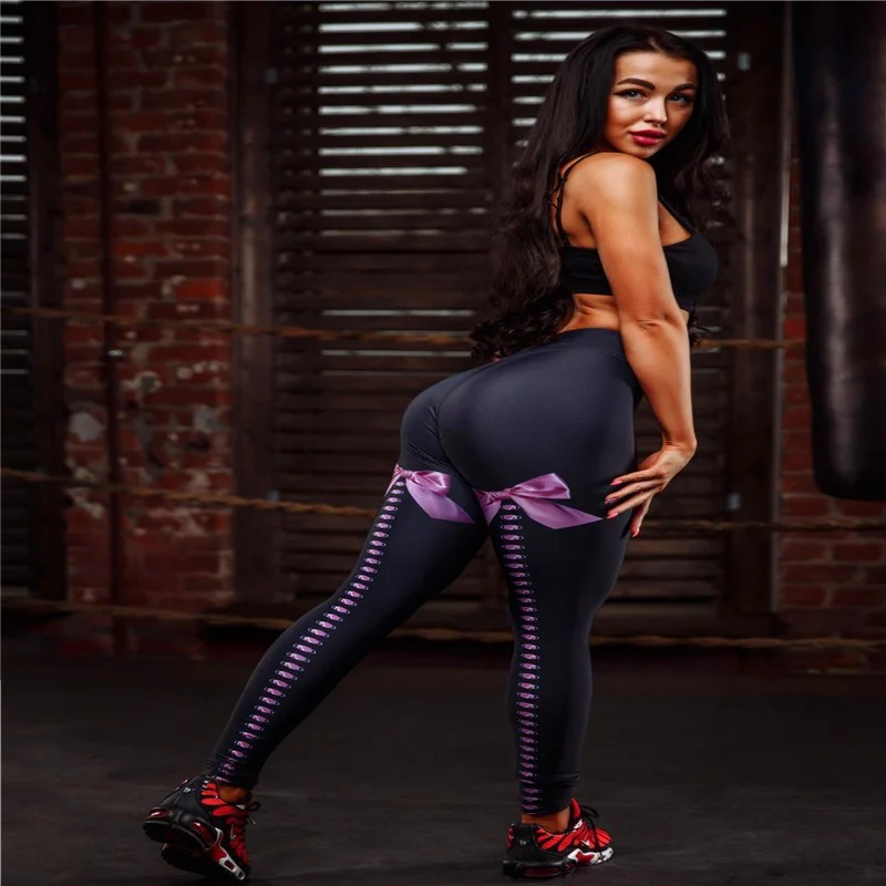 Women Sexy Bow Printed Fitness Leggings High Waist Push Up Legging Activewear Workout Black Leggings Stretch Leggins Stylish High-Waisted Leggings Women Sexy Bow Printed Fitness Leggings High Waist Push Up Legging Activewear Workout Black Leggings Stretch Leggins Stylish High-Waisted Leggings