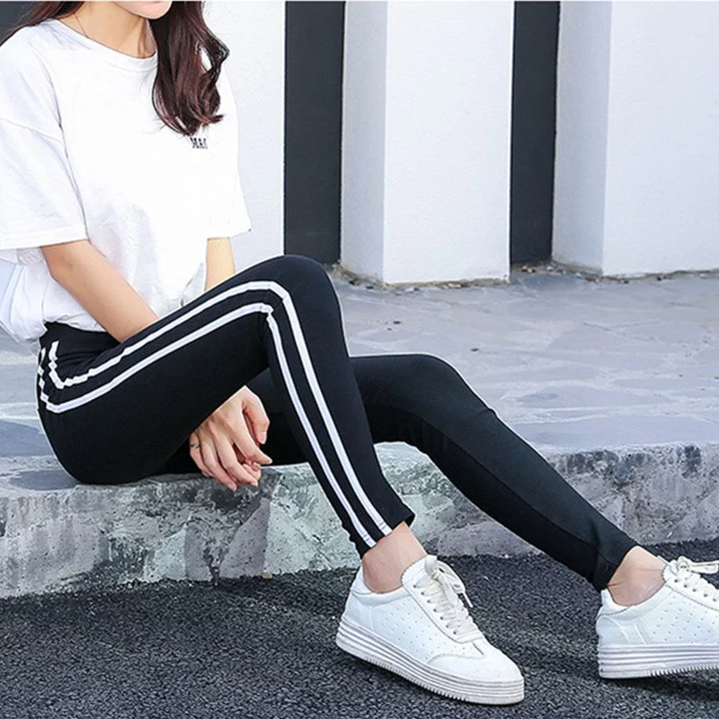 Women winter Keep warm Side Striped Trainer Leggings Female Black Ankle Length Autumn Bottoms mid waist Fitness Leggings Cozy Bootcut Leggings Women winter Keep warm Side Striped Trainer Leggings Female Black Ankle Length Autumn Bottoms mid waist Fitness Leggings Cozy Bootcut Leggings