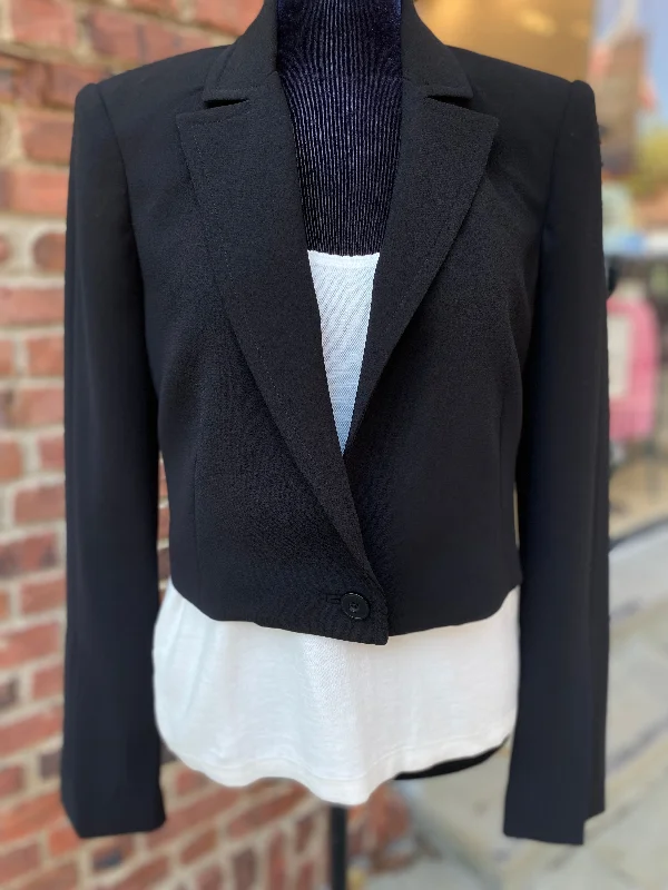 ALICE + OLIVIA Cropped Blazer Jacket / S-US4 Cotton Jacket Linen Jacket Terry Jacket ALICE + OLIVIA Cropped Blazer Jacket / S-US4 Cotton Jacket Linen Jacket Terry Jacket