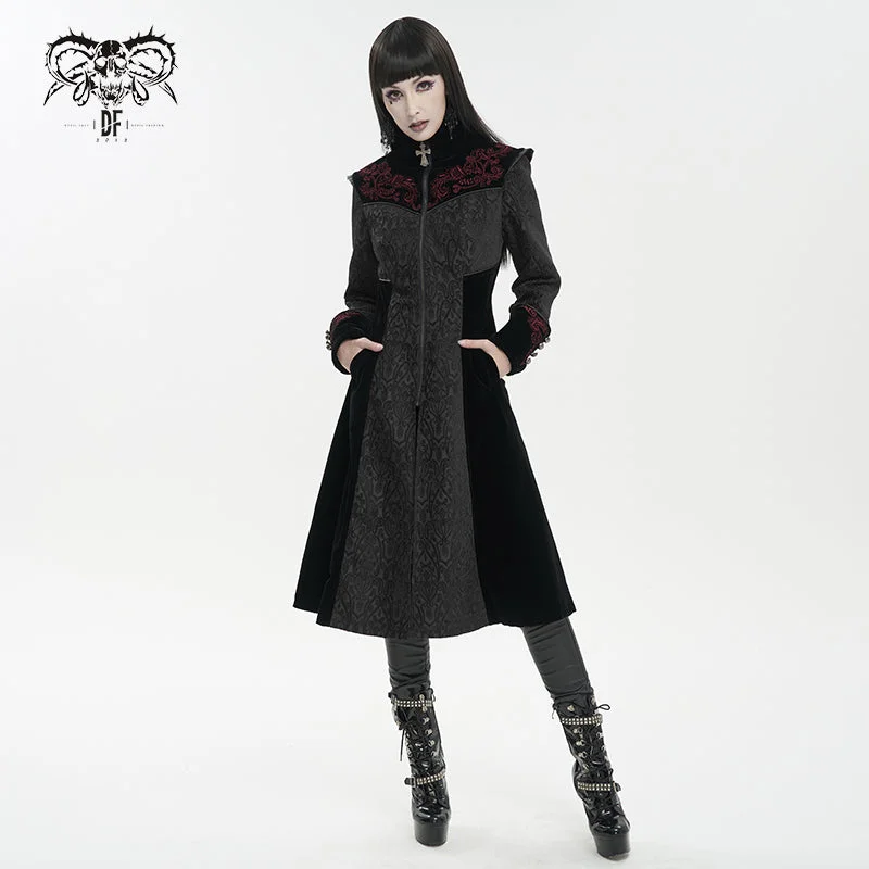 CT20501 Black Jacquard Embroidered Jacket Hooded Jacket Caped Jacket Shawl Collar Jacket CT20501 Black Jacquard Embroidered Jacket Hooded Jacket Caped Jacket Shawl Collar Jacket