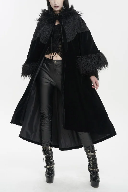 Black Jacquard Fabric Petal Stitching Three-Dimensional Webbing Cape Like Wide Wool Sleeves Women's Gothic Jacket Rayon Fabric Velvet Fabric Corduroy Fabric Black Jacquard Fabric Petal Stitching Three-Dimensional Webbing Cape Like Wide Wool Sleeves Women's Gothic Jacket Rayon Fabric Velvet Fabric Corduroy Fabric
